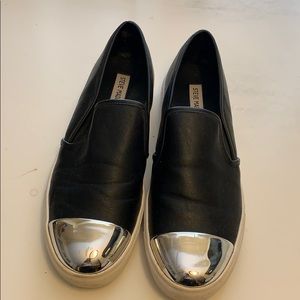 Black Steve Madden Slip-On Sneaker - Metal accent
